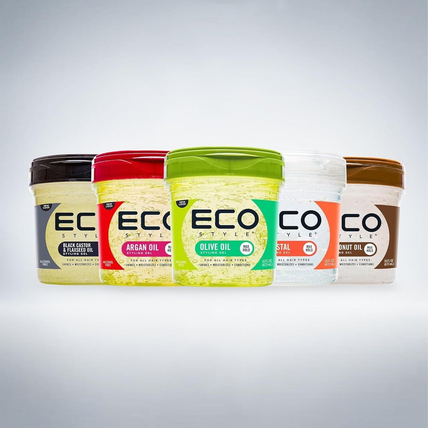 Ecostyle Olive Oil Styling Gel Green All Day Hold Alcohol Free, Paraben Free UK
