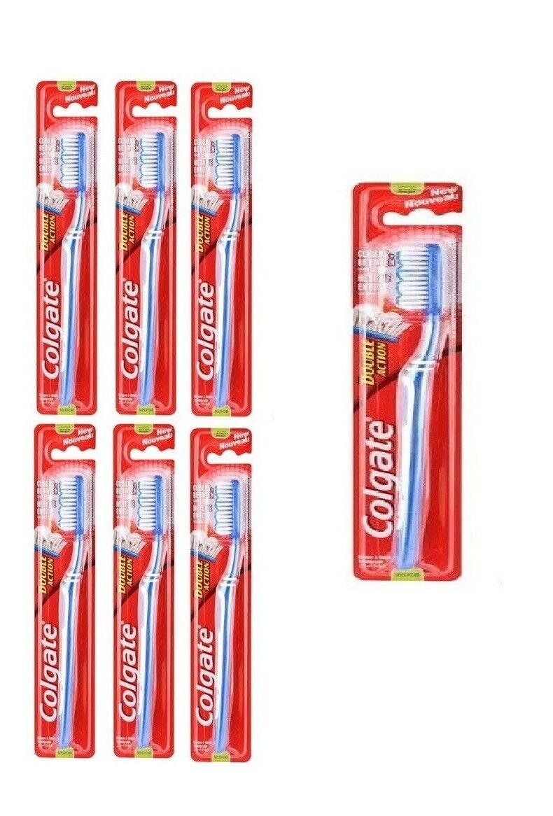 Toothbrush, Colgate Double action medium New Pack Of 6