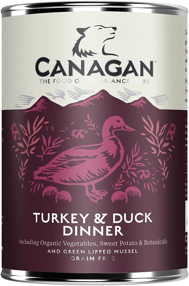 CANAGAN GRAIN FREE TURKEY & DUCK DINNER FOR ADULT DOGS ( 6TINS )