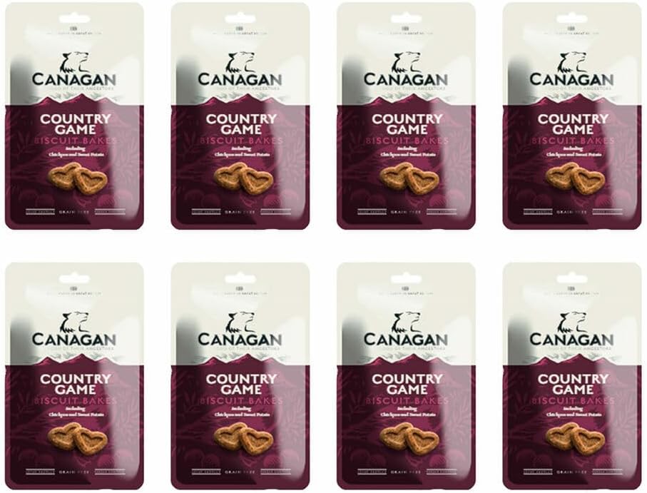 CANAGAN Crunchy Dog Treats β Country Game Biscuit Bakes for Puppies & Adults 8 x 150g