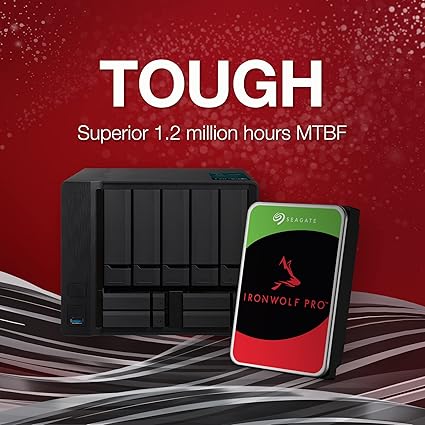 Seagate IronWolf Pro, 14 TB, NAS Internal Hard Drive, CMR 3.5 Inch, SATA 6 Gb/s 7,200 RPM, 256 MB Cache, for RAID Network Attached Storage, 3 years Rescue Services, FFP (ST14000NE0008)