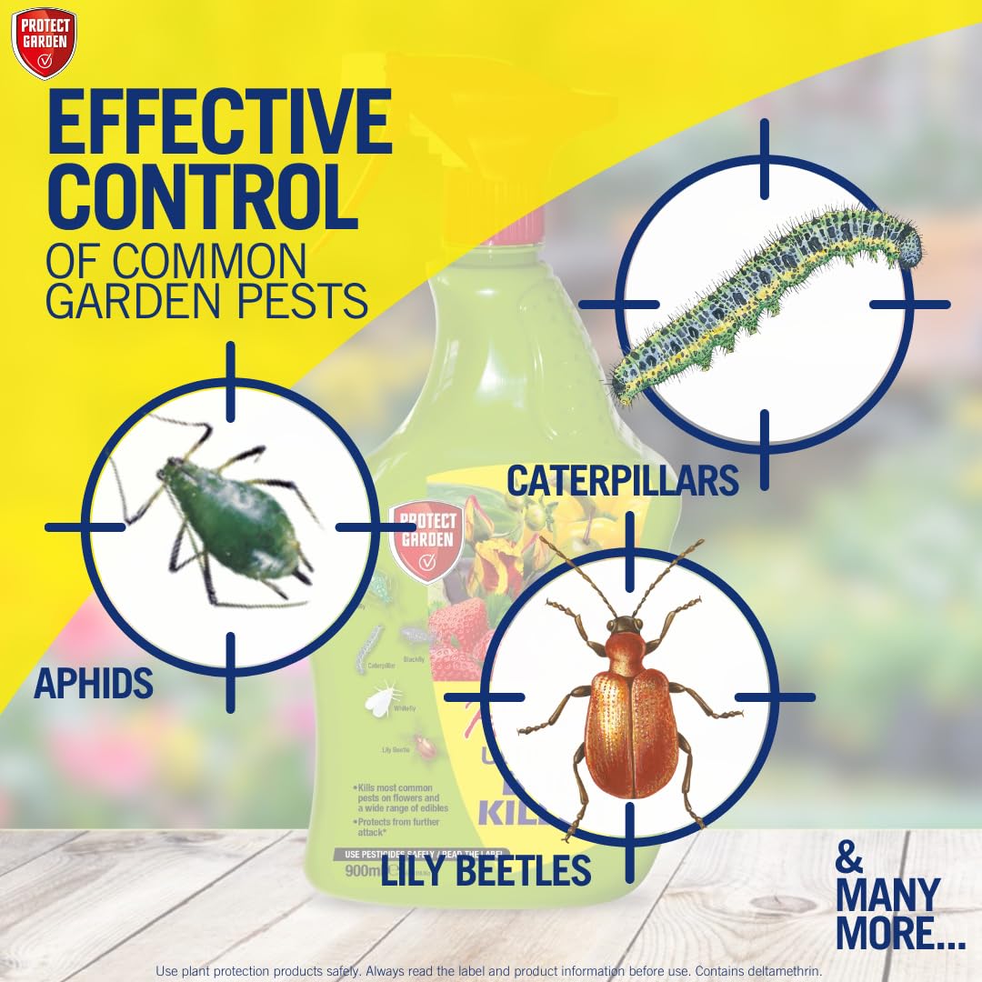 Ultimate Bug Killer, 1L - Fast Acting Bug Spray with Up To 2 Weeks Protection From Pests, Contact Insecticide for Indoor & Outdoor Plants