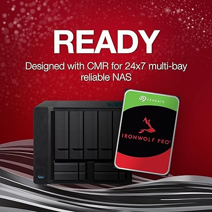 Seagate IronWolf Pro, 14 TB, NAS Internal Hard Drive, CMR 3.5 Inch, SATA 6 Gb/s 7,200 RPM, 256 MB Cache, for RAID Network Attached Storage, 3 years Rescue Services, FFP (ST14000NE0008)