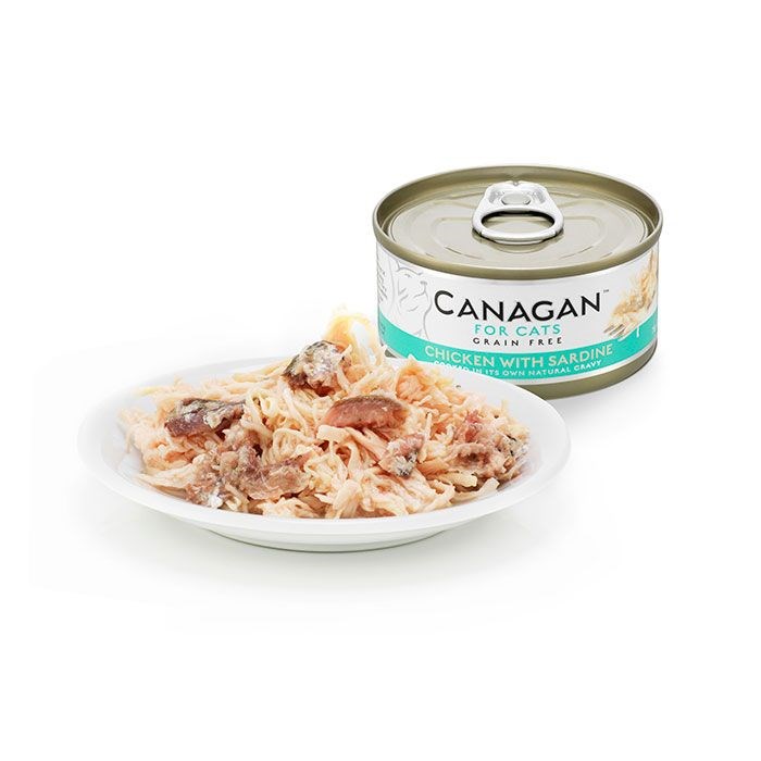 CANAGAN Premium Wet Cat Food β Chicken with Sardine Recipe for Kittens & Adults 75g (pack of 12)