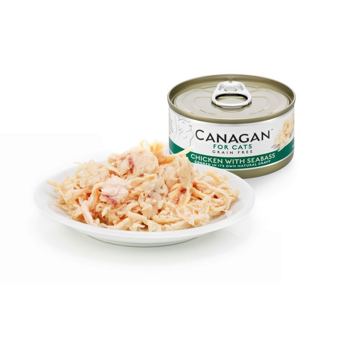 CANAGAN Premium Wet Cat Food ā Chicken with Seabass Recipe for Kittens & Adults 12 Packs of 75g