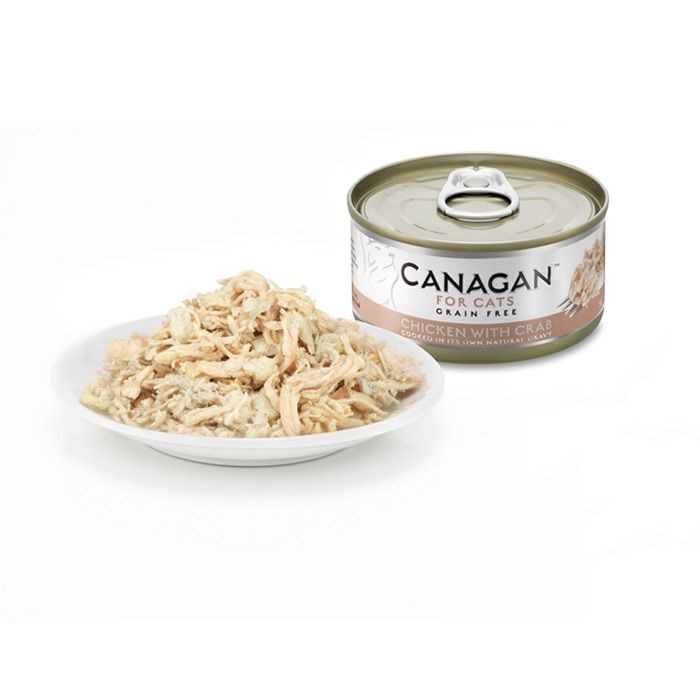 Canagan Chicken with Crab Wet Cat Food for Kittens & Adults 75g pack of 12