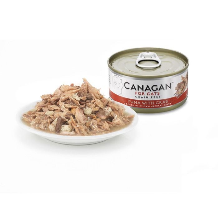CANAGAN Tuna with Crab Wet Cat Food for Kittens & Adults 75g pack of 12