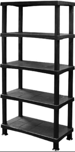 5Tier Plastic Shelving Unit Storage Racking Shelves Home Garden Garage Shed Rack