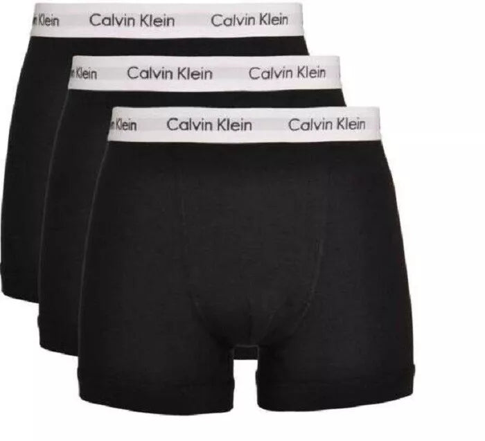 3 Pack CK Mens Trunk boxer shorts stretch 90% cotton Black