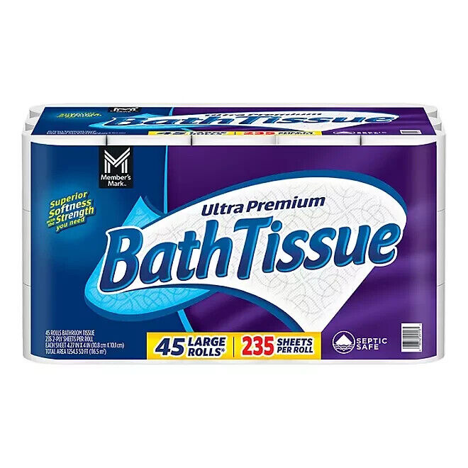 Member's Mark Ultra Premium Soft & Strong 2-Ply Toilet Paper 45 rolls
