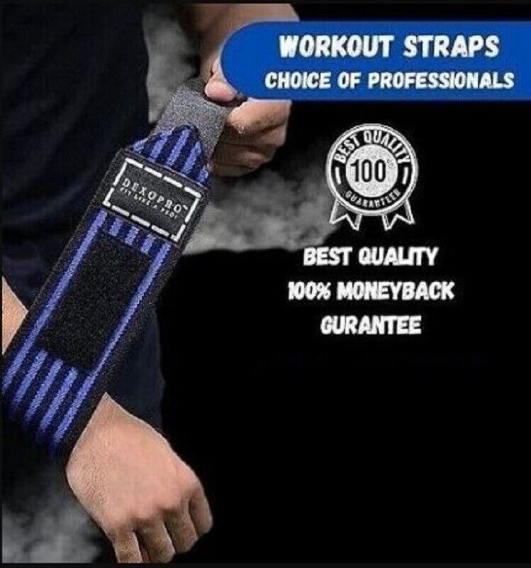 Wrist wraps For Hand Safety weightlifting Gym Bodybuilding Training 19" New