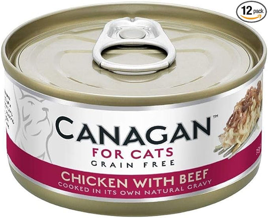 Canagan Cat Tin Chicken and Beef (12x75g Tin)