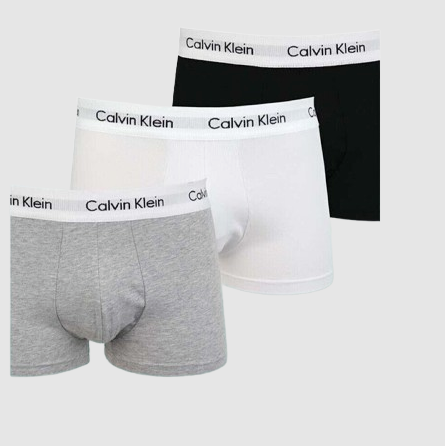 Calvin Klein Mens Trunk boxer shorts 90% cotton stretch Black/White/Grey